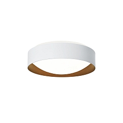 wall and ceiling luminaire PREMIUM ARCHITEKTUR � 30,8cm round IP40, white, copper brown 