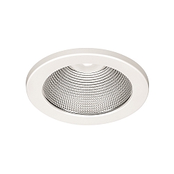 LED Recessed Downlight, 10W, 4000K, 1000lm, IP20, faceted reflector, white