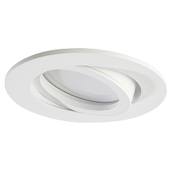 LED Recessed Downlight, GU10, 7W, 3000K, 600lm, IP20, swivelling, chrome