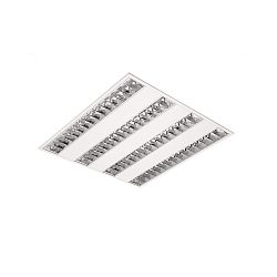 LED Insert / Recessed grid luminaire, 66W, 3000K, 6400lm, IP20, UGR < 19, DALI dimmable, white