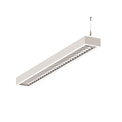 LED Light strip Pendant grid luminaire direct / indirect, 67W, 3000K, 8700lm, IP20, UGR < 19, DALI dimmable, white