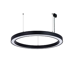pendant luminaire � 62CM CCT Switch, direct / indirect, UGR < 19, multipower, ring shape IP40, black 