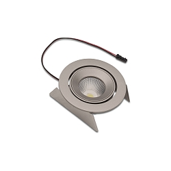 Recessed LED spot SR 68-LED, IP44, 350mA, CRi>90m UGR<19, gimbal swiveling 20�, 4.8W 3000K 35�, inox look