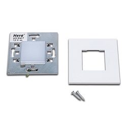 Recessed wall luminaire LED Wall F for flush-mounted / cavity wall boxes, IP20, 7.5 x 7.5cm, 230V, 1.8W 3000K 90lm, white