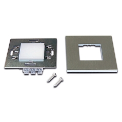 Recessed wall luminaire LED Wall F for flush-mounted / cavity wall boxes, IP20, 7.5 x 7.5cm, 230V, 1.8W 3000K 90lm, inox