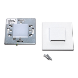 Recessed wall luminaire LED Wall Up&Down for flush-mounted / cavity wall boxes, IP20, 7.5 x 7.5cm, 230V, 1.8W 3000K 90lm, white