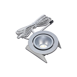 Recessed LED luminaire Dynamic SR 68-LED for BAP, IP44, LED 24, 6.5W 2700-5000K 420lm 40�, CRi>90, swiveling, matt chrome