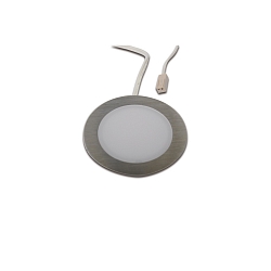 LED Recessed luminaire FAR 58 with surface light, 3W, 4000K, IP20, brushed stainless steel