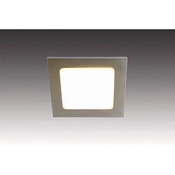 LED Recessed luminaire FAQ 58 with surface light, 3W, 3000K, IP20, brushed stainless steel