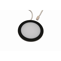 furniture luminaire FAR 68 round, with plug, with diffuser IP20, black dimmable