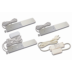 under-cabinet luminaire S-PAD F incl. driver, set of 3, with touch dimmer IP20