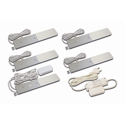 under-cabinet luminaire S-PAD F incl. driver, set of 5, with touch dimmer IP20
