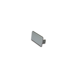 Front cover for LED covering profile 25mm, stainless steel look