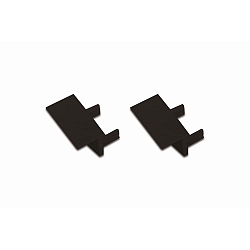 end cap FOR 9MM MILLED-IN PROFILE + 4MM STRIPS mechanical, set of 2, left-right, black matt