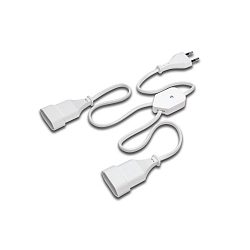 SEH / SAQ Euro Y-distributor, 20cm Europlug cable + distributor case + 2x 20cm with Euro coupling