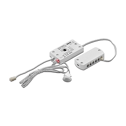 Mini motion detector PIR 2 incl. 20cm cablel with LED24-plug, 20cm + 11-fold distributor, white