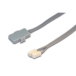 Accessory for 24V power track Flat Track - center position feed, 250cm lead, with 2x LED24-plug, grey