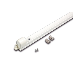 Compact linear luminaire (long field) SlimLite CS HE, 89.5cm, 21W, with splinterguard cover (plexiglas)