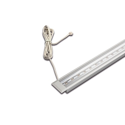 Flat recessed LED luminaire LED IN-Stick HR for milled groove, IP44, asymmetrical, clear cover, 83cm, 20W 4000K 100�, CRI> 95