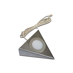 LED triangular under-cabinet luminaire UL 2-LED F, homogeneous area light, IP20, LED24 connection, CRi>90, 3W 3000K 210lm 110�