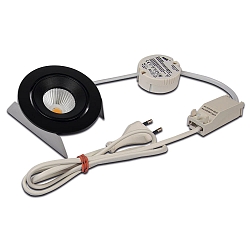 recessed luminaire swivelling IP44, black, transparent, lacquered dimmable 7