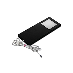 Flat LED under-cabinet luminaire Dynamic LED Slim-Pad F, 24V-LED Dynamic, 5W 2700-5000K 285lm 110�, black