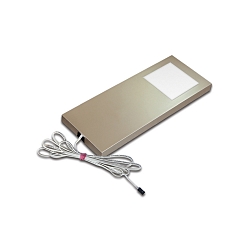 Flat LED under-cabinet luminaire Dynamic LED Slim-Pad F, 24V-LED Dynamic, 5W 2700-5000K 285lm 110�, inox look