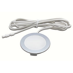 HV LED panel luminaire FR 68-LED, recessed/surface mount, IP20, 230V HVLCS, 3W 4000K 200lm 110�, matt chrome
