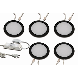 furniture luminaire FAR 68 round, incl. driver, set of 3 IP20, black dimmable