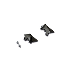 2pc. set of end cap for LED milling mount profile A, 24mm, with fastening screws, black