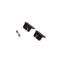 2pc. set of end cap for LED milling mount profile I, 24mm, with fastening screws, black