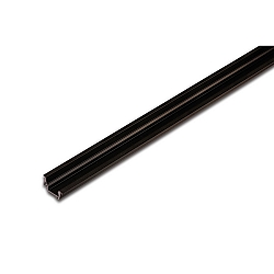 LED milling mount profile I 24mm (inside position, asymmetrical) for covering profile 15mm, length 100cm, black