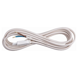 AMP low voltage plug, free end, H03VV-H2-F 2x0,75mm�, 2m, white