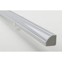 Aluminum corner profile round 100cm, opal cover