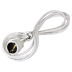 Protective contact extension, H05VV-F3G1,5mm�, with childlock, white, 3m