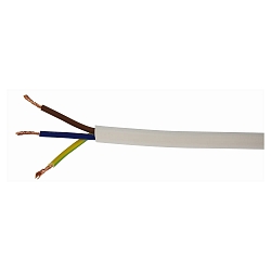 Flexible Plastic hose line H05VV-F 3G1.5, 50m, white