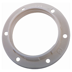 ISO screw ring E27 made of insulating material for thermoplastic sockets, white