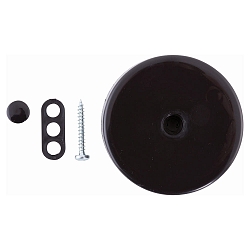 Lamp ceiling junction box, �/H: 72/23mm, black