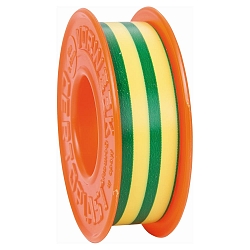 Insulating tape, 10m x 15mm, green/yellow