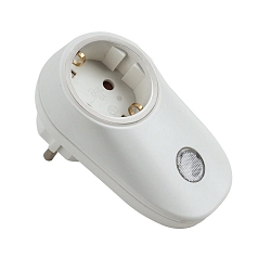 Adapter plug with day / night sensor, 230V, 3680W, IP20, white