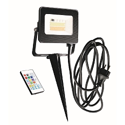 LED Floodlight KINGSTON, 15W,  RGB + CCT, 1250lm, IP44, anthracite