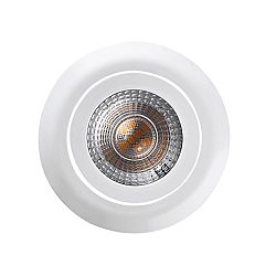 LED Recessed spot DL7202, �82mm, 110�, 5W, 3000K, 380lm, IP20, swiveling, white