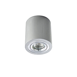 Surface mounted spot ADL9001, round, GU10, IP20, 25� swiveling, brushed aluminum