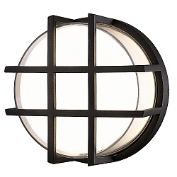 wall and ceiling luminaire CIRCULA round, with grid IP65, anthracite 