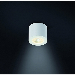 Surface-mounted LED downlight OSO for bathrooms, round, IP44, 7.5W 2700K 370lm 40�, CRi >90, dimmable, fixed, white matt
