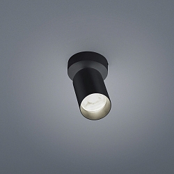 spot RIWA 1 flame IP20, black matt dimmable