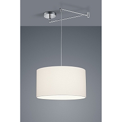 Pendant luminaire CERTO 2, E27, IP20, chrome / white