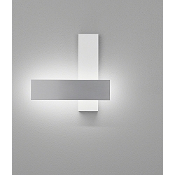 LED Wall luminaire DEX LED, IP20, white matt - aluminum polished