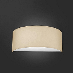 LED wall lamp ALEA, semicircular, chintz, topside and bottom closed, incl. 2x G9 LED 3.5W 3000K 350lm, dimmable, champaign
