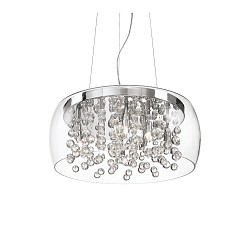 Pendant luminaire AUDI-80 SP8, 8 flames, G9, 40W, chromee